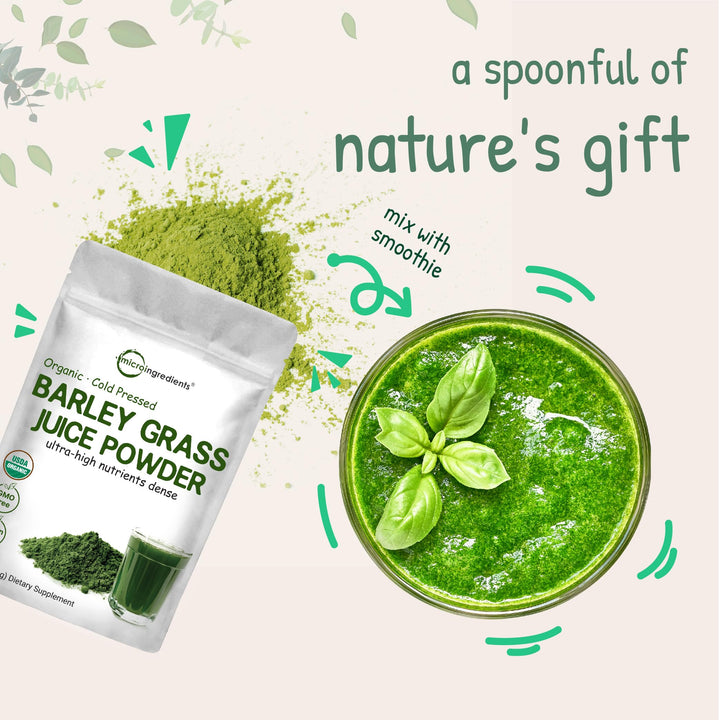 Micro Ingredients Organic Barley Grass Powder, 20 oz