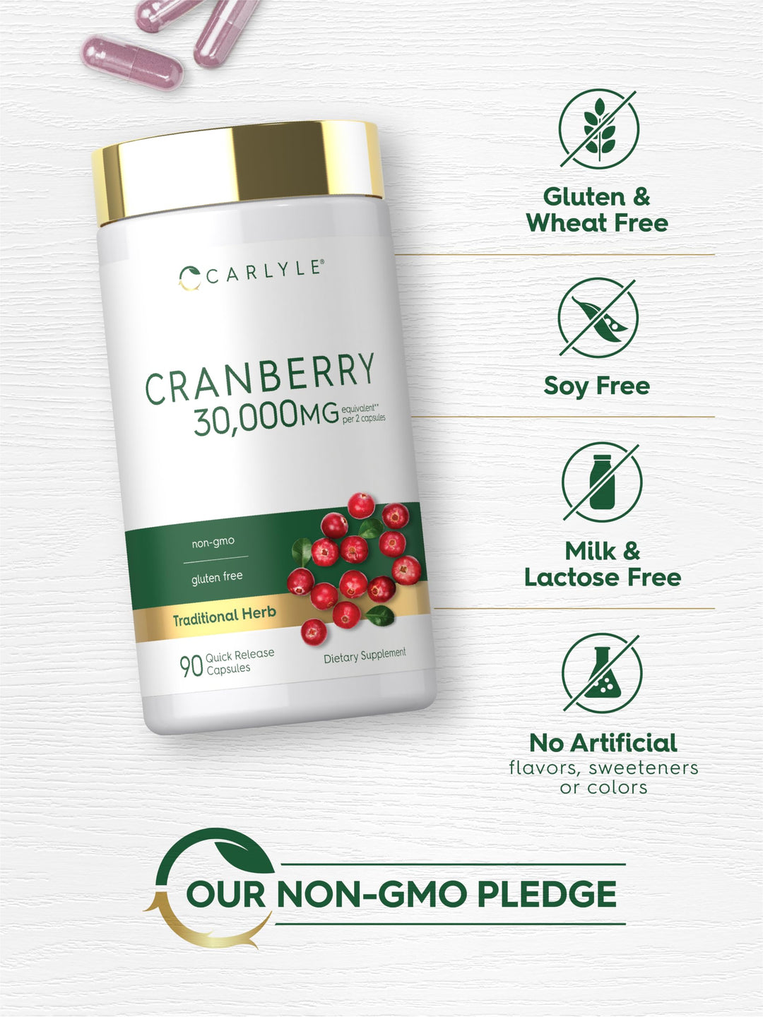 Carlyle Cranberry Supplement, 30,000 mg, 90 Count