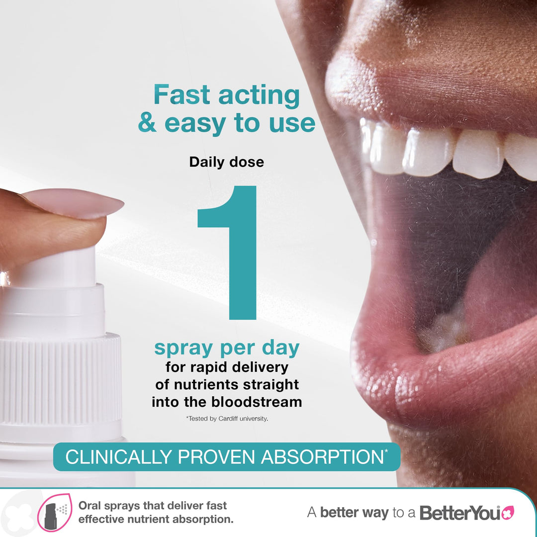 BetterYou Vitamin D Oral Spray, Peppermint, 15 ml