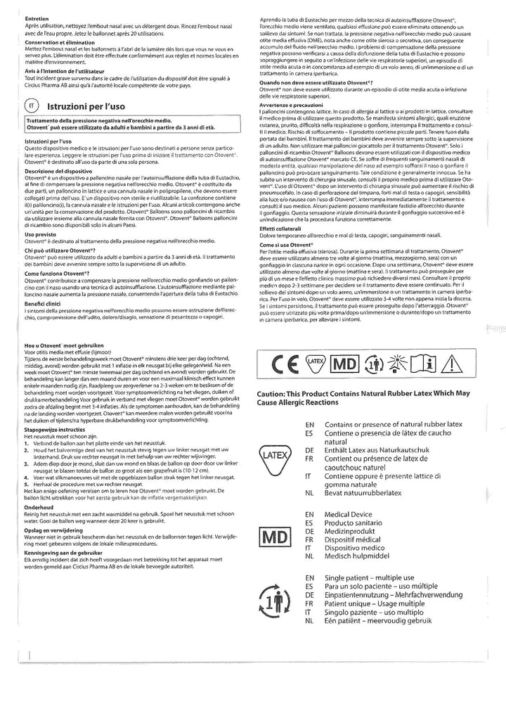 Otovent Autoinflation Device, Ear Treatment