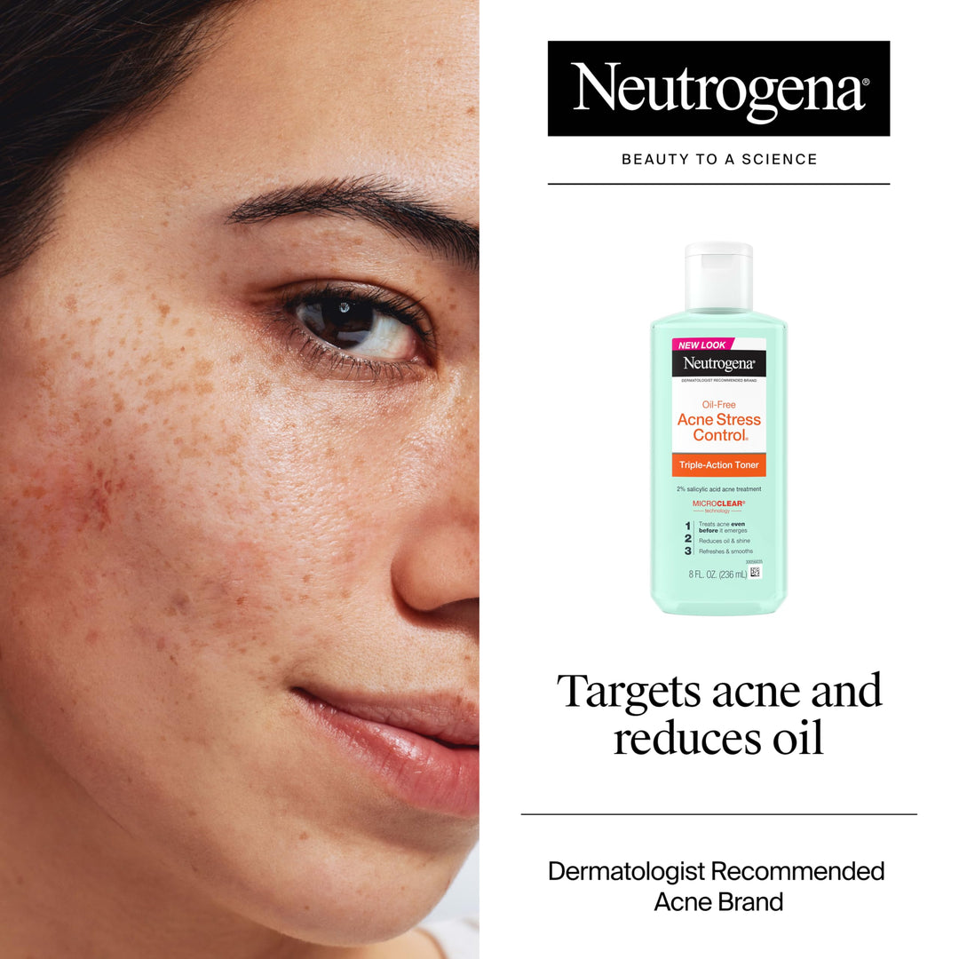 Neutrogena Oil-Free Acne Stress Control Triple-Action Toner, 8 fl oz