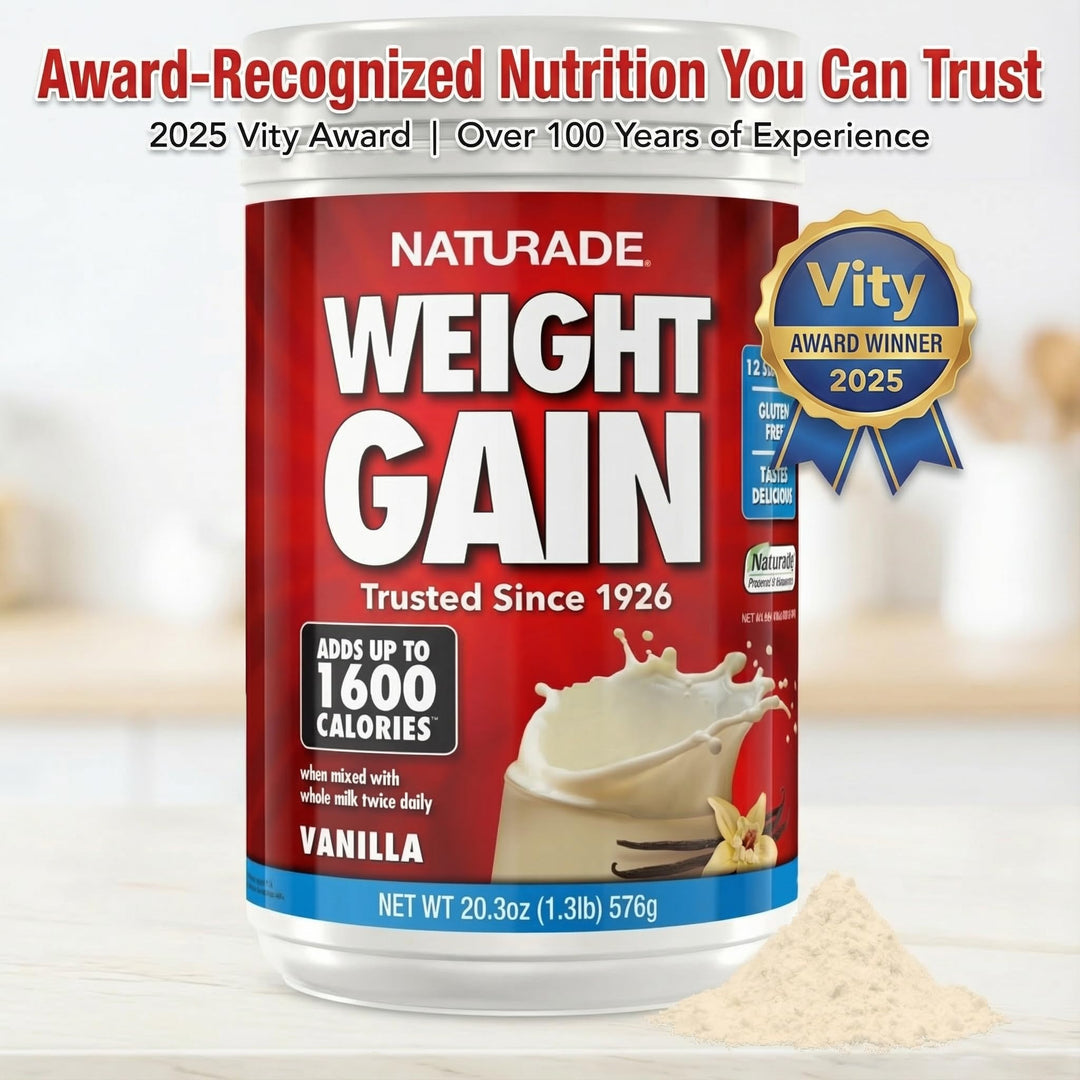 Naturade Weight Gain Nutrition Drink Mix, Vanilla, 20.3 oz