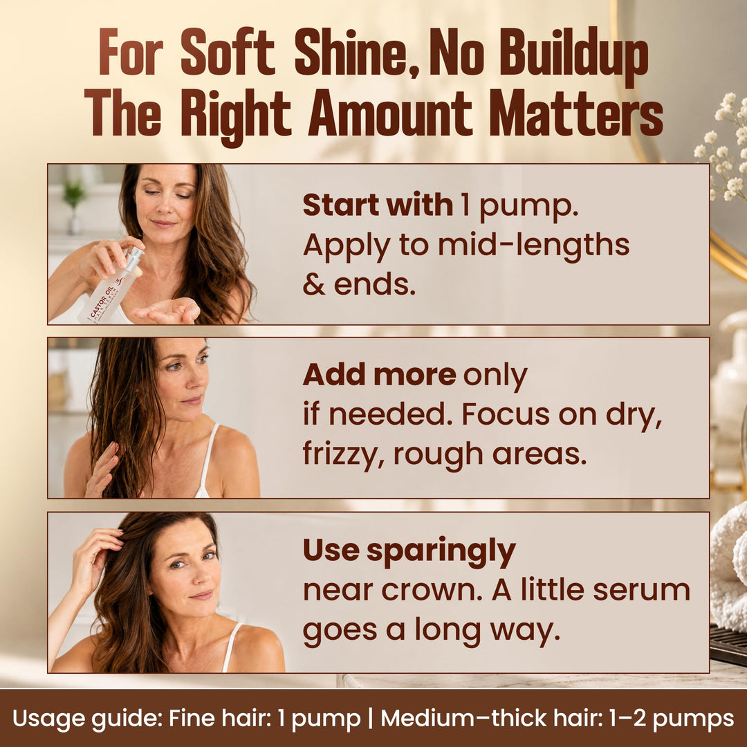 HerStyler Castor Oil Hair Serum, 1 Count