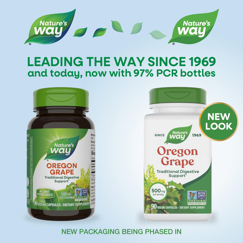 Nature's Way Oregon Grape Root Vegetarian Capsules, 90 Count