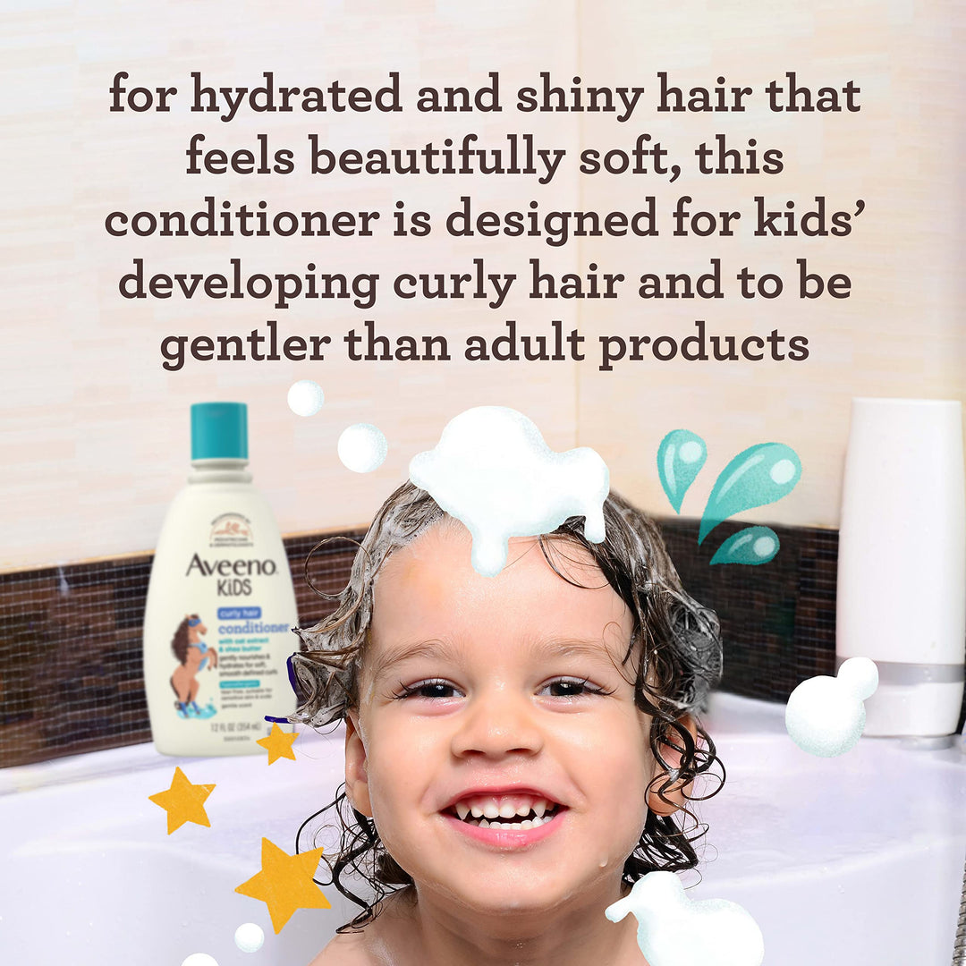 Aveeno Baby Kids Curly Hair Conditioner, 12 fl oz