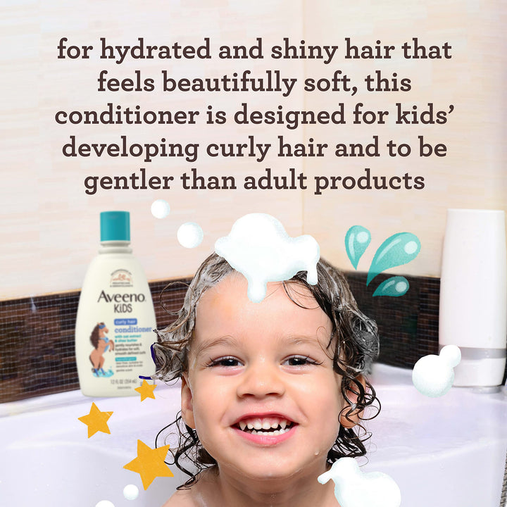 Aveeno Baby Kids Curly Hair Conditioner, 12 fl oz
