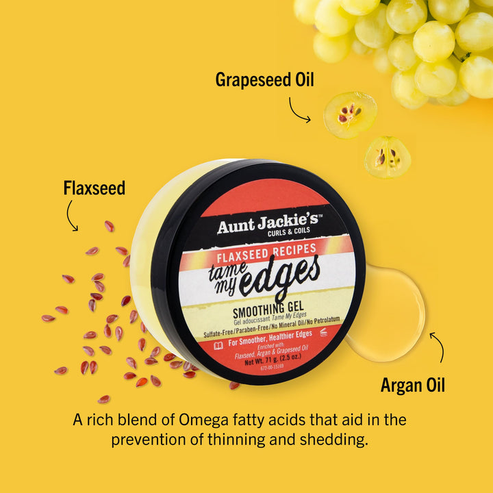 Aunt Jackie's Tame My Edges Smoothing Gel, 2.5 oz
