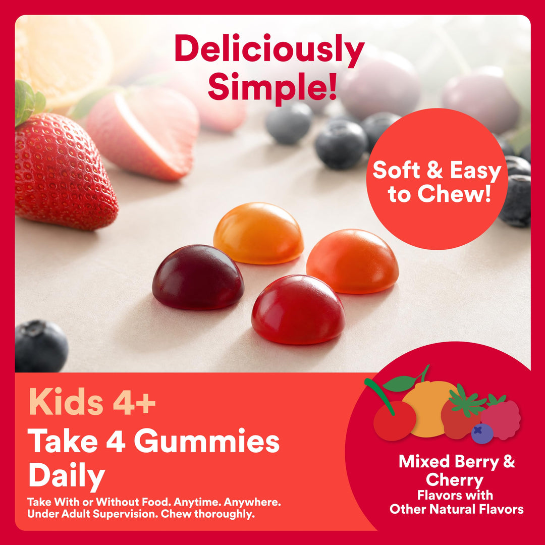SmartyPants Organic Kids Multi & Probiotic Gummies, 120 Count