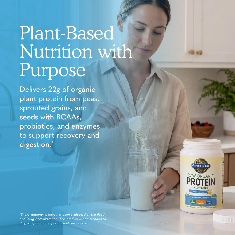 Garden of Life Raw Organic Protein Powder, Vanilla, 20 Count