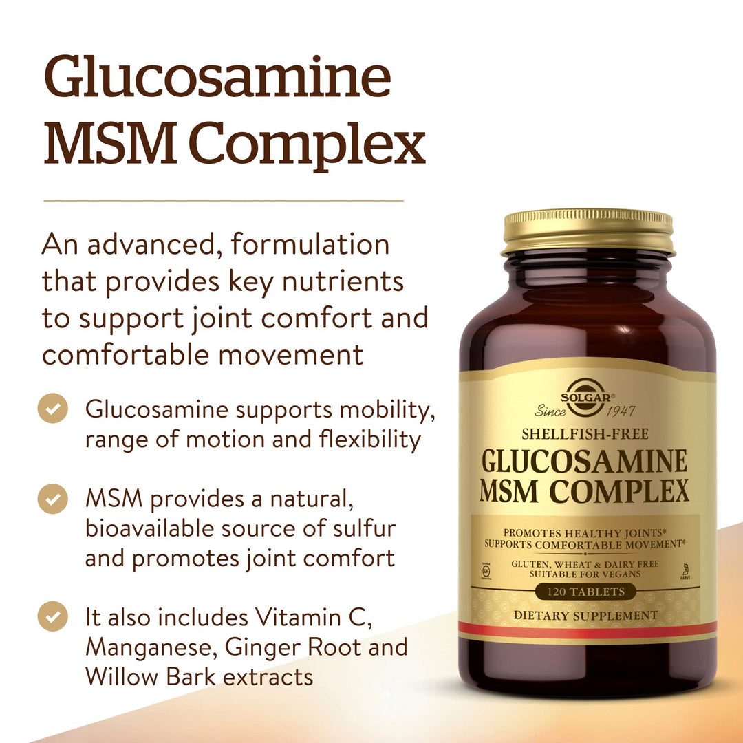 Solgar Glucosamine MSM Complex, 120 Count