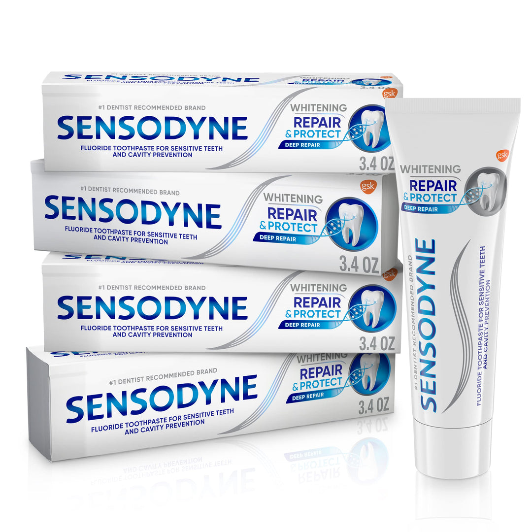 Sensodyne Repair And Protect Whitening Toothpaste, 3.4 oz, Pack of 2