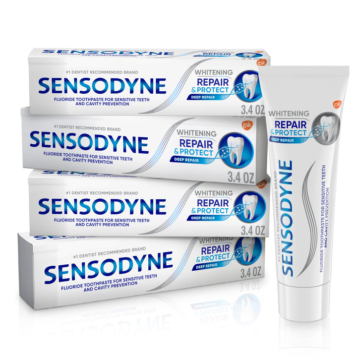 Sensodyne Repair And Protect Whitening Toothpaste, 3.4 oz, Pack of 2
