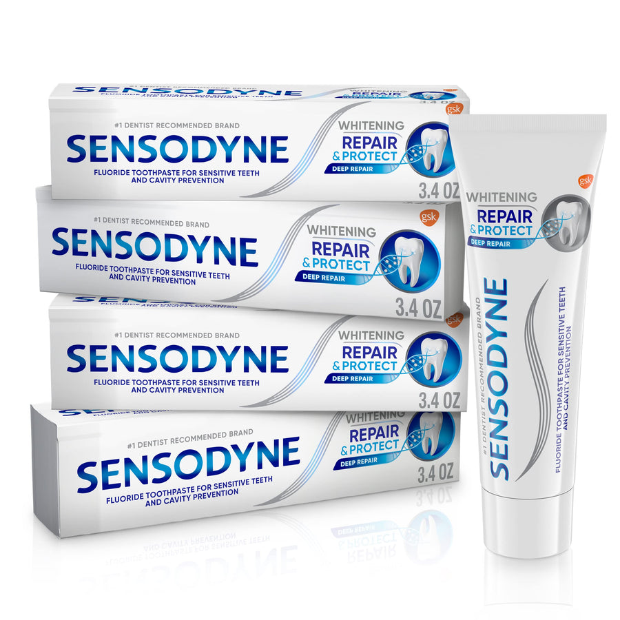 Sensodyne Repair And Protect Whitening Toothpaste, 3.4 oz, Pack of 2