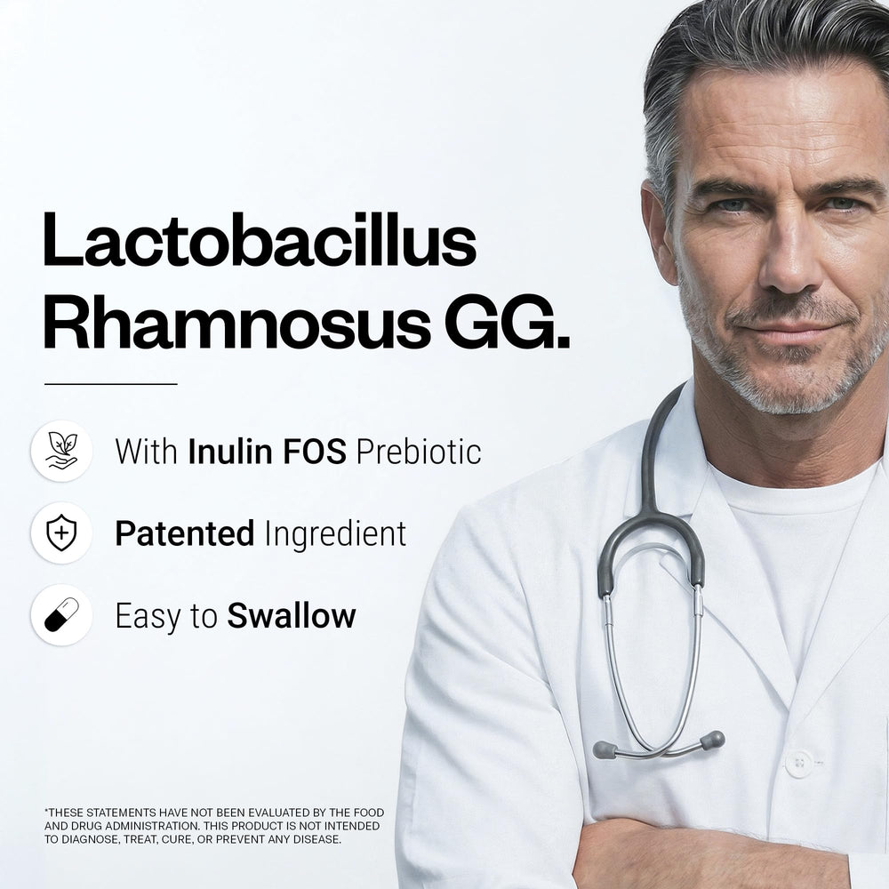 Supersmart Lactobacillus Rhamnosus GG Probiotic Capsules, 10 Billion CFU, 60 Count