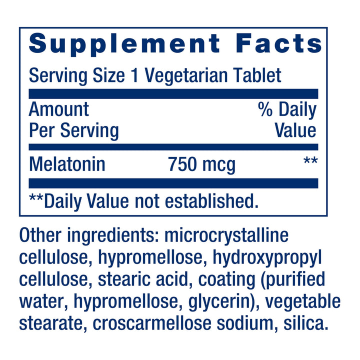 Life Extension Melatonin Timed Release, 750 mcg, 60 Count
