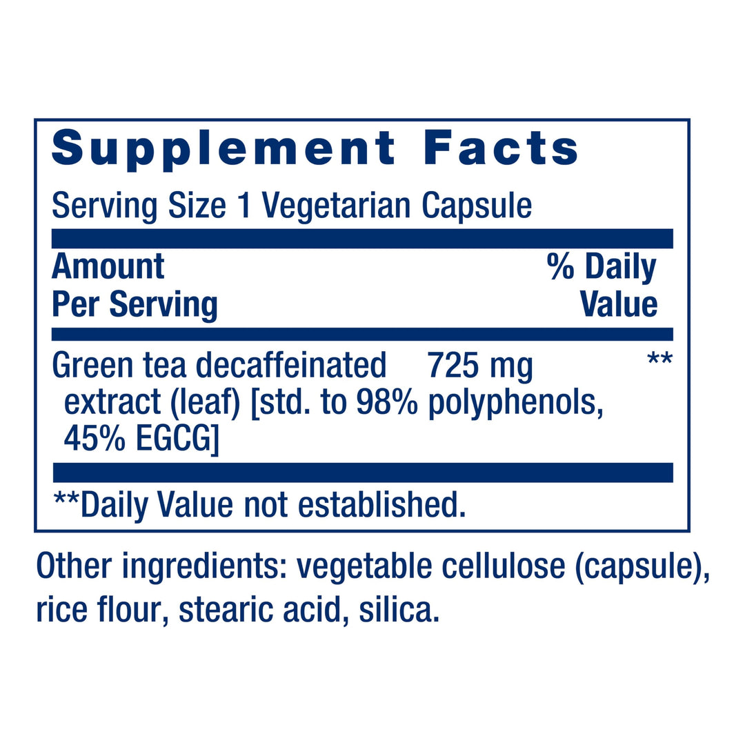 Life Extension Mega Green Tea Extract, Decaffeinated, 100 Count