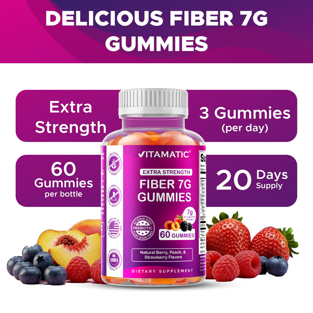 Vitamatic Extra Strength Prebiotic Fiber, 60 Count
