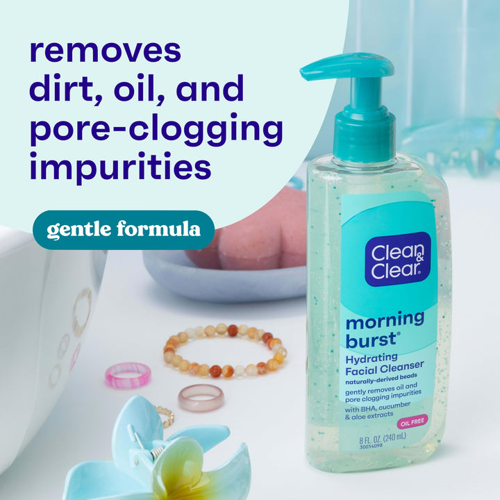 Clean & Clear Morning Burst Hydrating Facial Cleanser, 8 fl oz