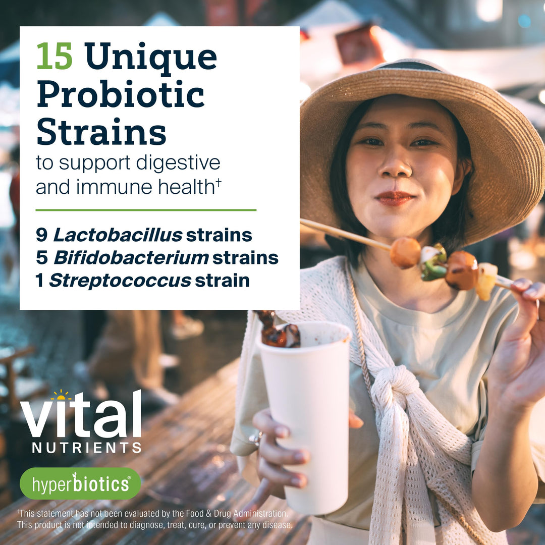 Hyperbiotics Vital Nutrients Pro-15 Pre & Probiotics, 60 Count