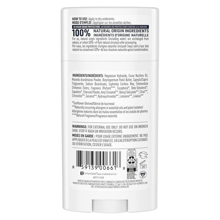 Schmidt's Deodorant, Charcoal & Magnesium, 2.65 oz