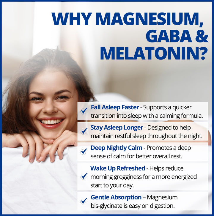 CanPrev Magnesium Bis-Glycinate + GABA & Melatonin Capsules, 120 Count
