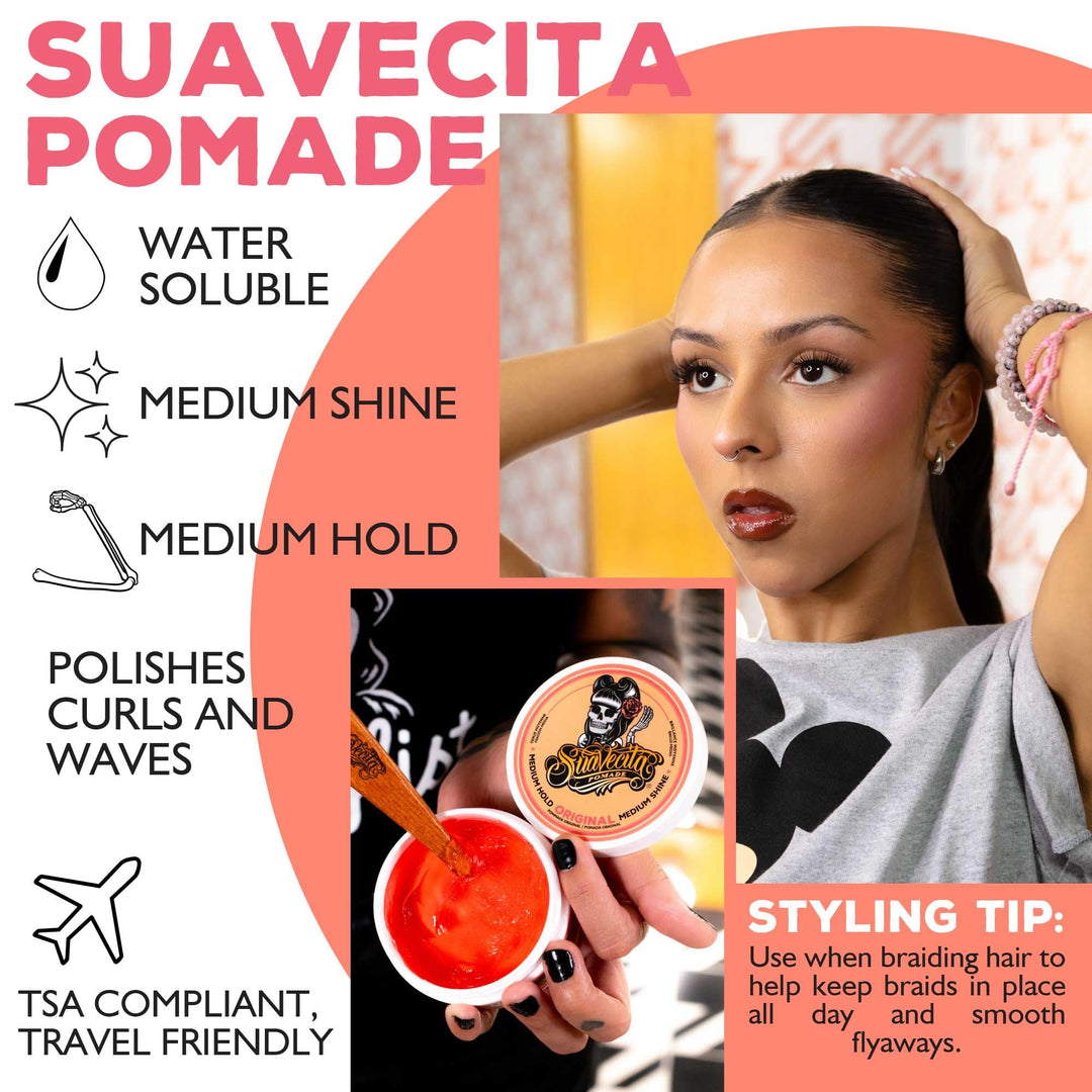 Suavecito Pomade For Women, Medium Hold High Shine, 65 ml