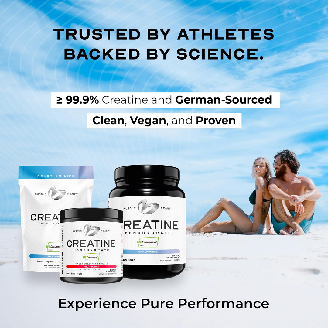 Muscle Feast Creapure Creatine Monohydrate Powder, Unflavored, 500 g