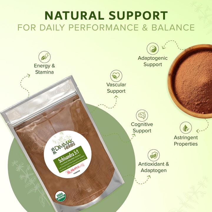Dimmak Herbs Schisandra 5:1 Extract Powder, 4 oz