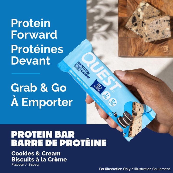 Quest Protein Bars, Cookies & Cream, 12 Count