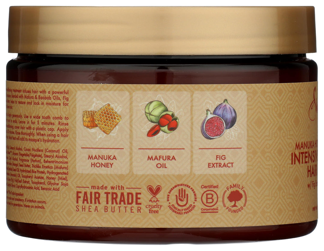 SHEA MOISTURE Manuka Honey & Mafura Oil Intensive Hydration Hair Masque, 12 fl oz
