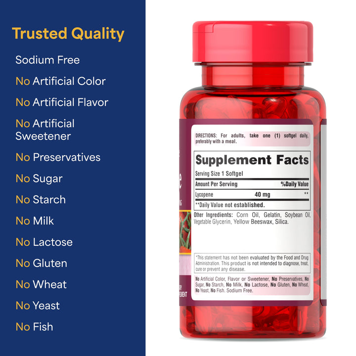 Puritan's Pride Lycopene, 40 mg, 60 Count
