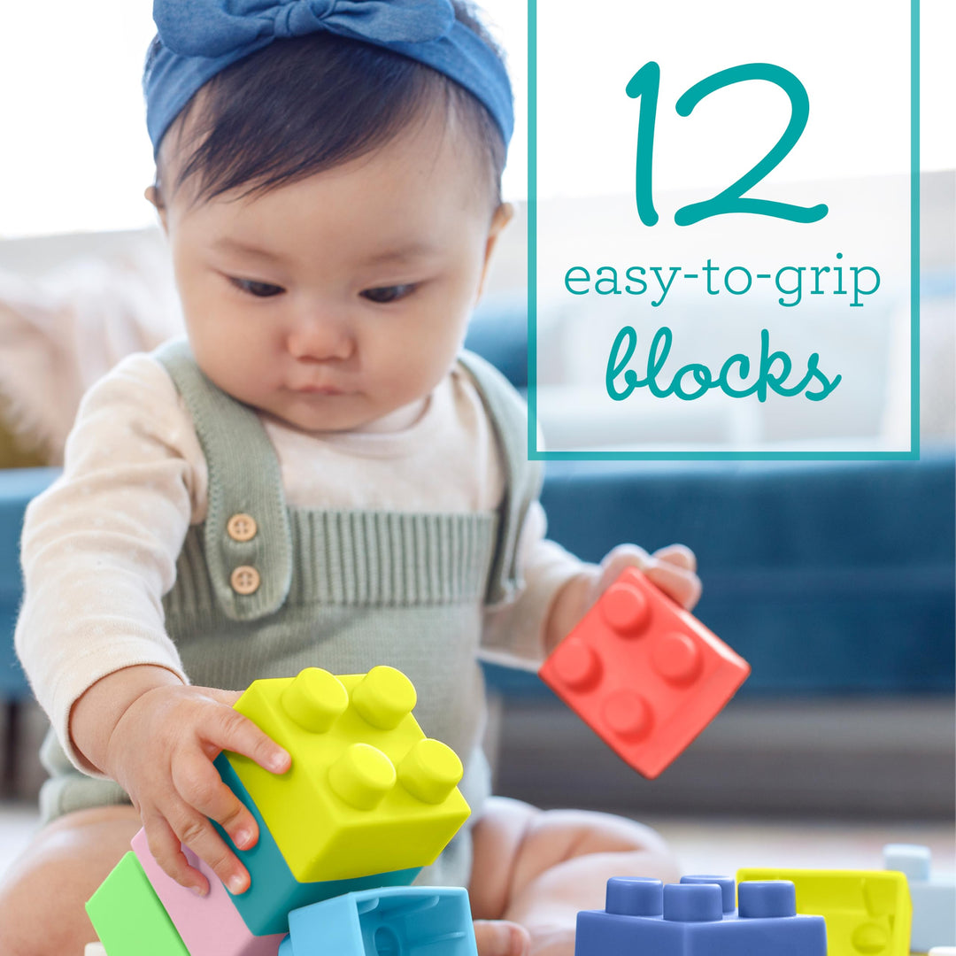 Infantino Super Soft Building Blocks, 12 Count