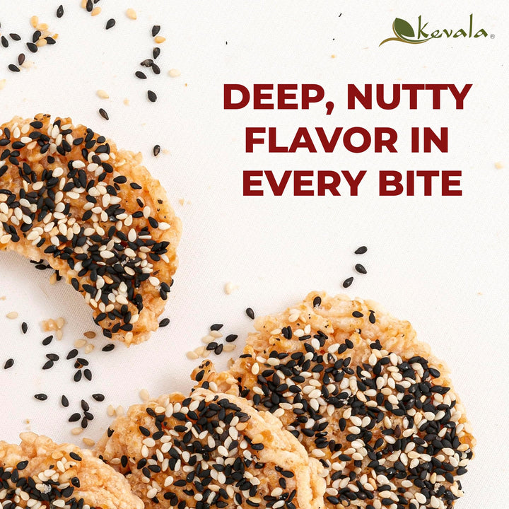 kevala Organic Raw Black Sesame Seeds Unhulled, 1 lb