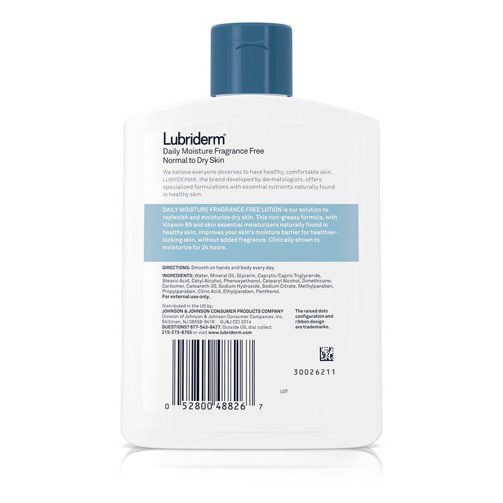 Lubriderm Daily Moisture Lotion, Fragrance Free, 6 fl oz