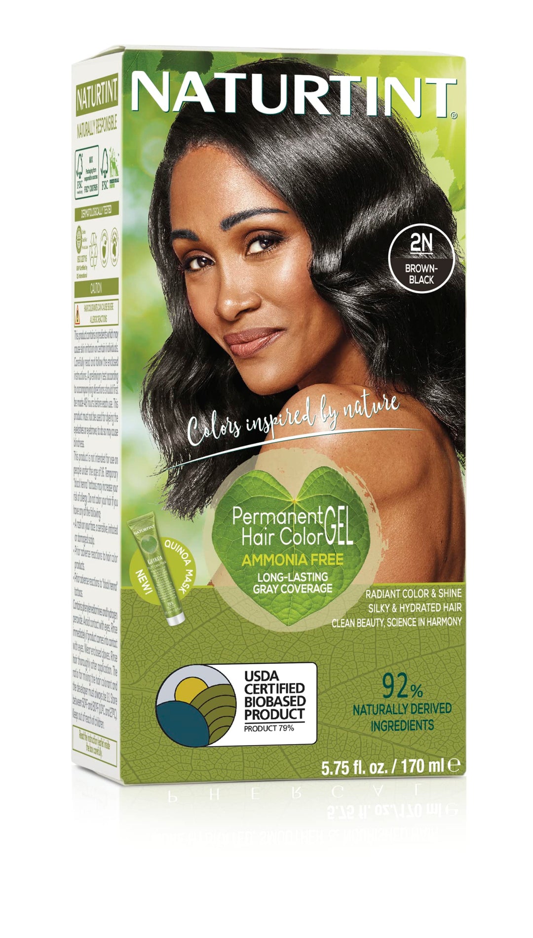 Naturtint Hair Color, 2N Brown Black