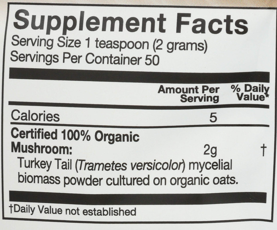 Om Mushroom Superfood Turkey Tail Organic Mushroom Powder, 100 g