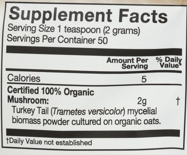 Om Mushroom Superfood Turkey Tail Organic Mushroom Powder, 100 g