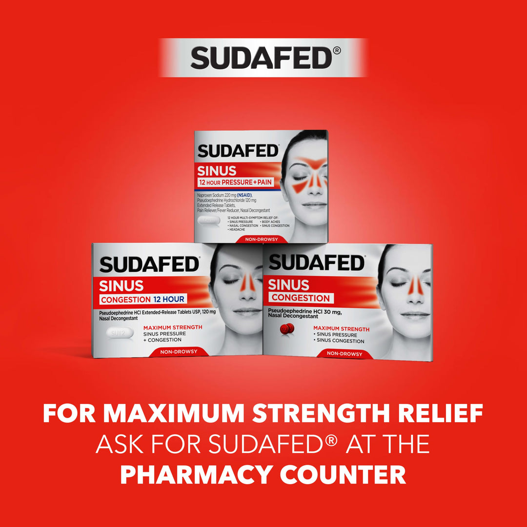 Sudafed PE Sinus Pressure Plus Pain Relief Maximum Strength, 24 Count