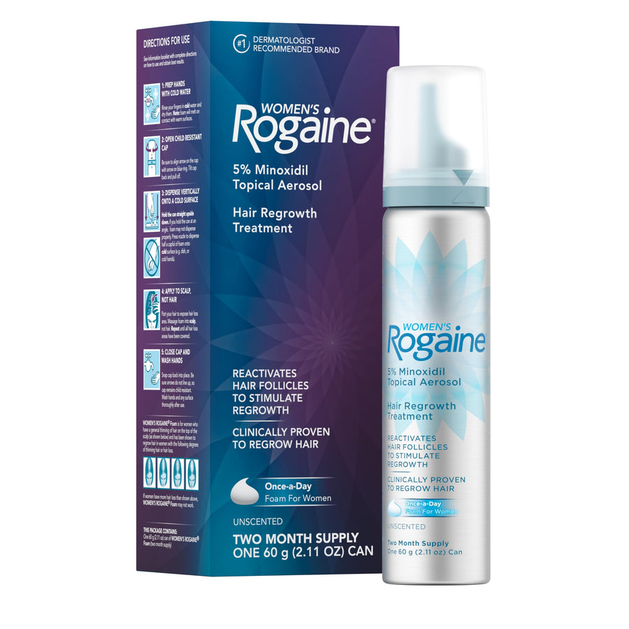 Rogaine Women's 5% Minoxidil Foam, Hair Thinning Treatment