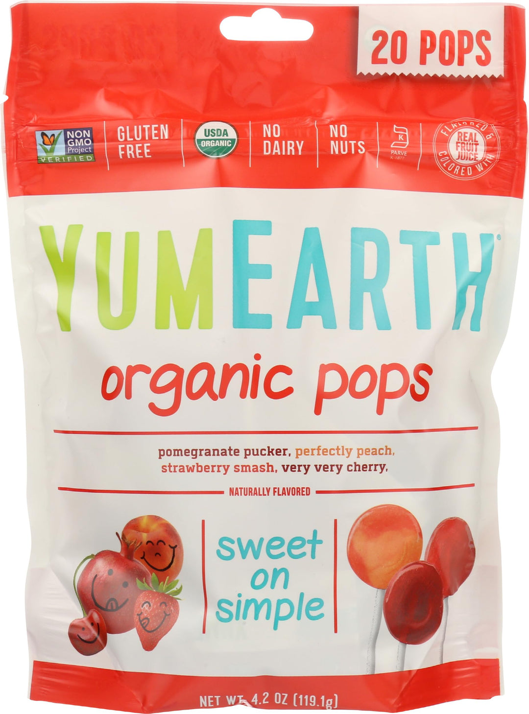 YumEarth Lollipops, Fruit, 4.2 oz