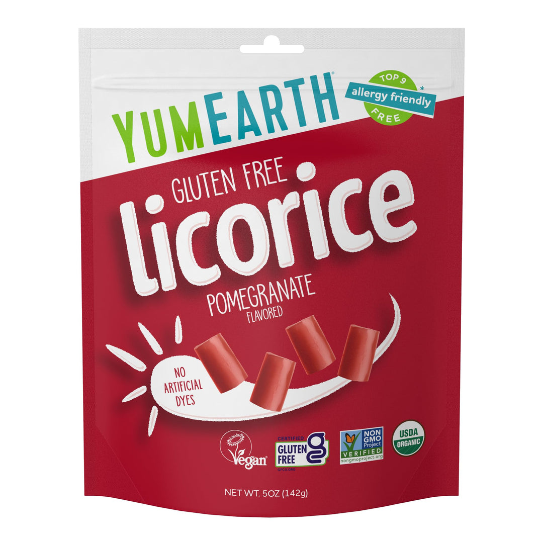 YumEarth Organic Pomegranate Licorice Snack Packs, 5 oz