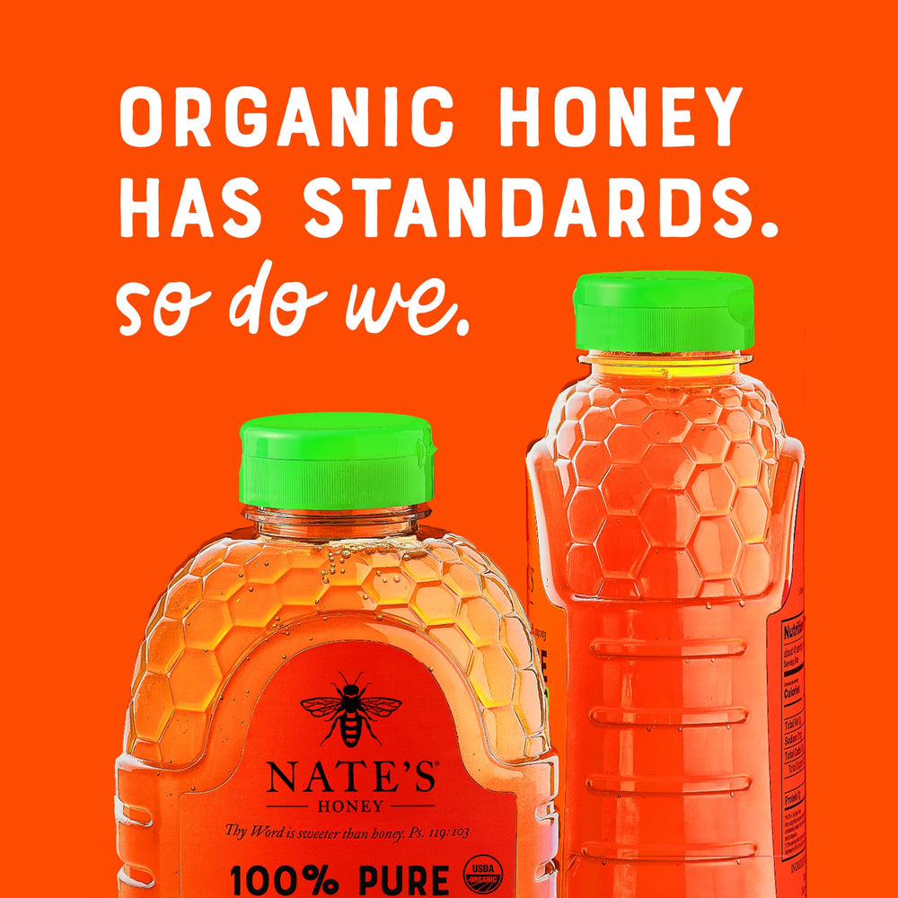 Nature Nate's Organic Raw & Unfiltered Honey, 16 oz
