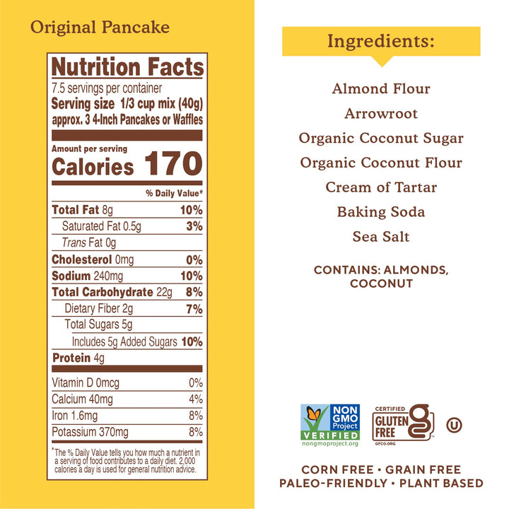 Simple Mills Almond Flour Pancake and Waffle Mix, Original, 10.7 oz