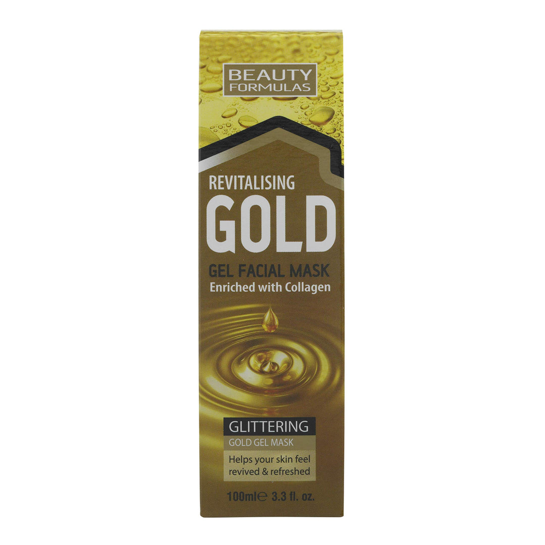 Beauty Formulas Gold Revitalising Gel Facial Mask, 100 ml