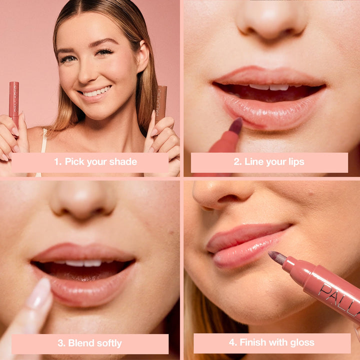 Palladio Lip Stain, Nude