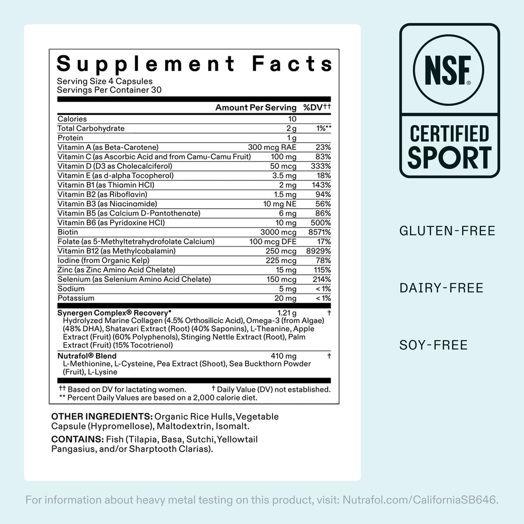 Nutrafol Postpartum Hair Growth Supplement, 120 Count