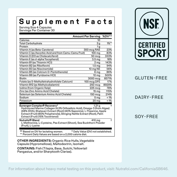 Nutrafol Postpartum Hair Growth Supplement, 120 Count