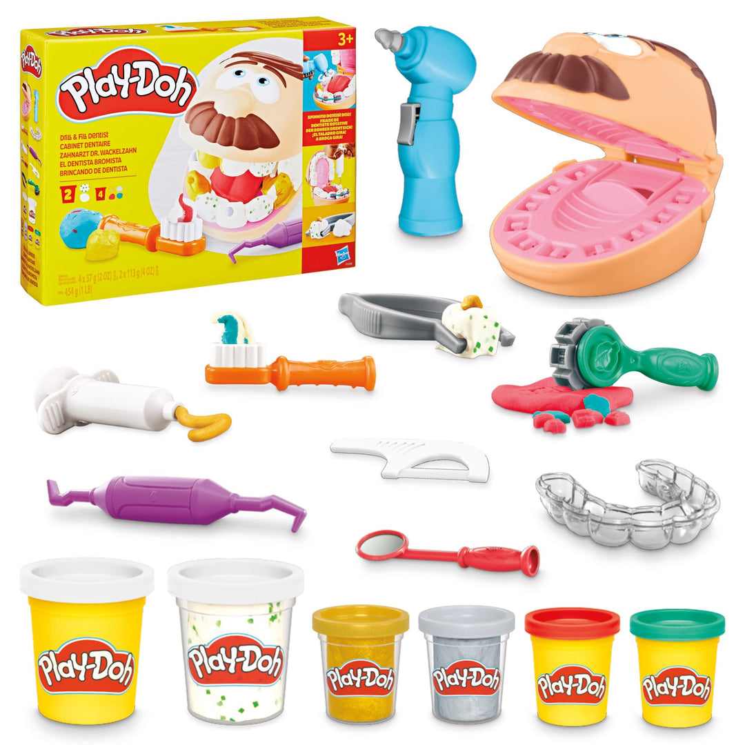 Play-Doh Drill 'N Fill Dentist Toy, 8 Count