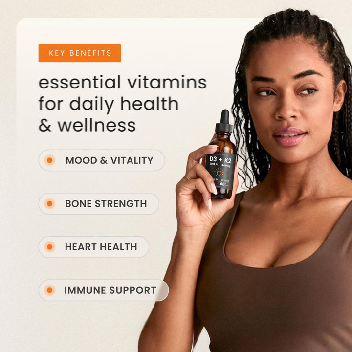 NutraChamps Vitamin D3 K2 Drops, Liquid, 5000 IU