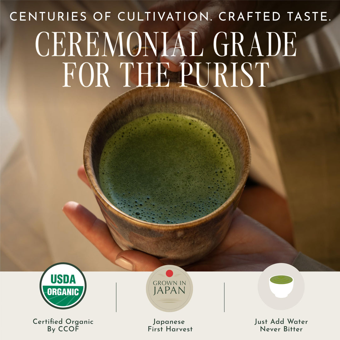 Encha Organic Ceremonial Grade Matcha Powder, 60 g